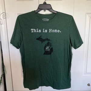 Michigan State Spartans Womens “this Is Home” T-shirt Size Large / L.